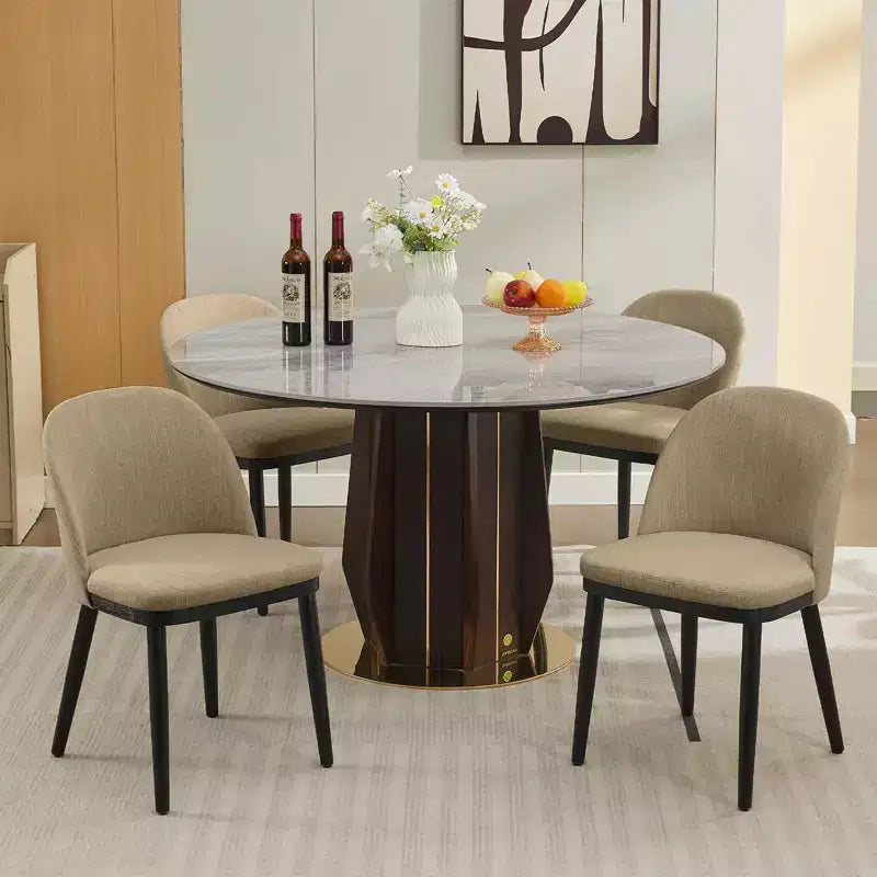 Lot de 2 chaises de salle à manger modernes en tissu - Chaises d'appoint rembourrées avec pieds en bois pour cuisine, salon et ferme (45,7 cm L x 55,9 cm P x 81,3 cm H)