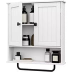 Meuble de salle de bain mural Dcolora avec porte-serviettes et étagère réglable