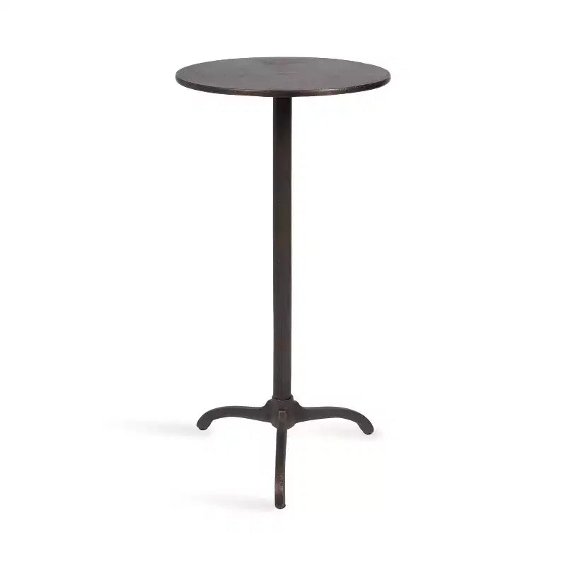 Kate and Laurel Henshall Metal Round Side Table, Bronze, 12x12x24
