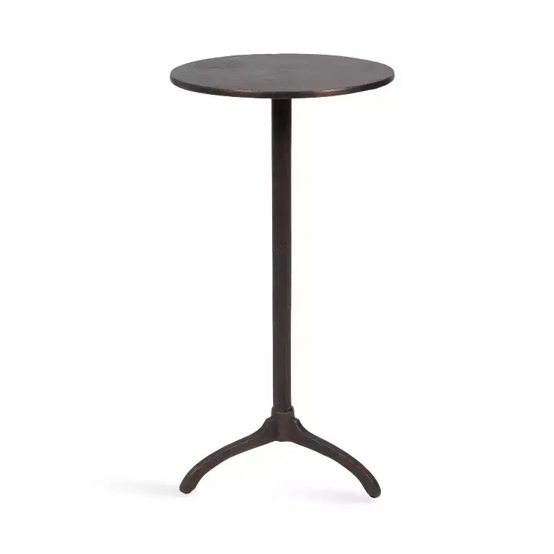 Table d'appoint ronde en métal Kate et Laurel Henshall, Bronze, 12x12x24