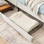 Lit de repos double/grand format, cadre de lit plateforme en velours avec 2 tiroirs, canapé-lit réglable - ModernLuxe