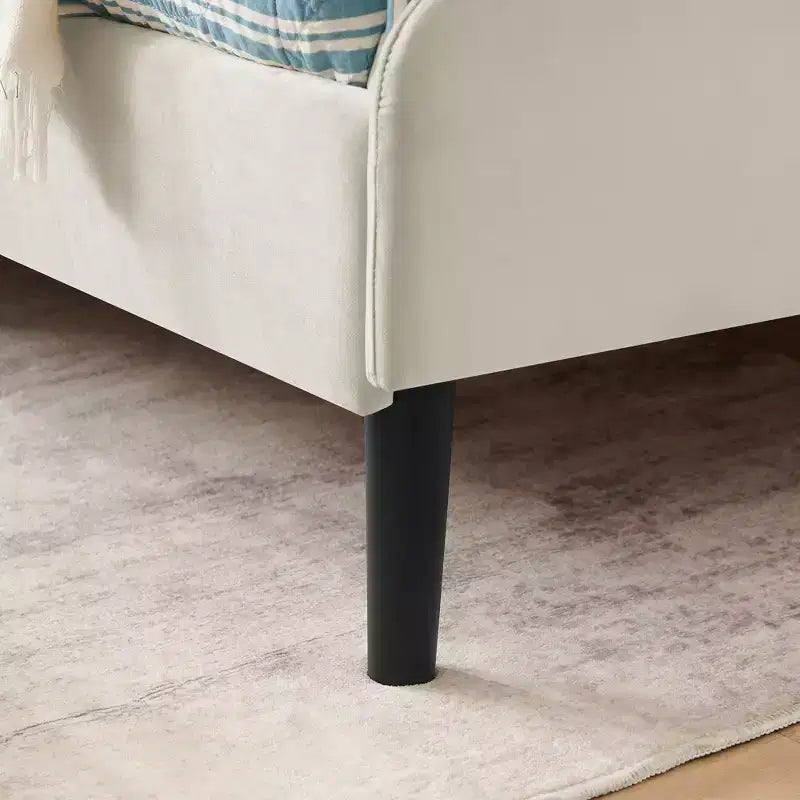 Lit de repos double/grand format, cadre de lit plateforme en velours avec 2 tiroirs, canapé-lit réglable - ModernLuxe