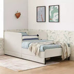 Lit de repos double/grand format, cadre de lit plateforme en velours avec 2 tiroirs, canapé-lit réglable - ModernLuxe
