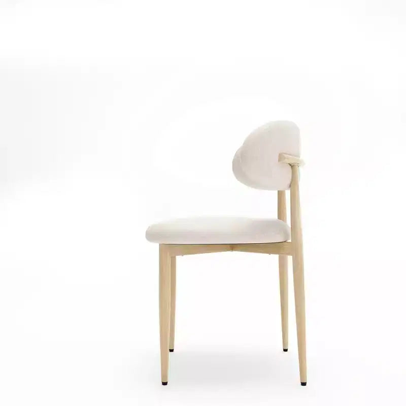 Chaises de salle à manger modernes rembourrées en métal GDFStudio Adanna avec dossier incurvé (lot de 4)
