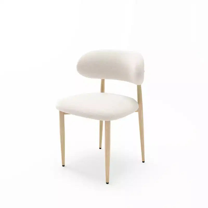 Chaises de salle à manger modernes rembourrées en métal GDFStudio Adanna avec dossier incurvé (lot de 4)