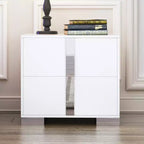 Elegant Sleek Modern 3 Drawer with Mirrored Accent Nightstand for Bedroom Living Room