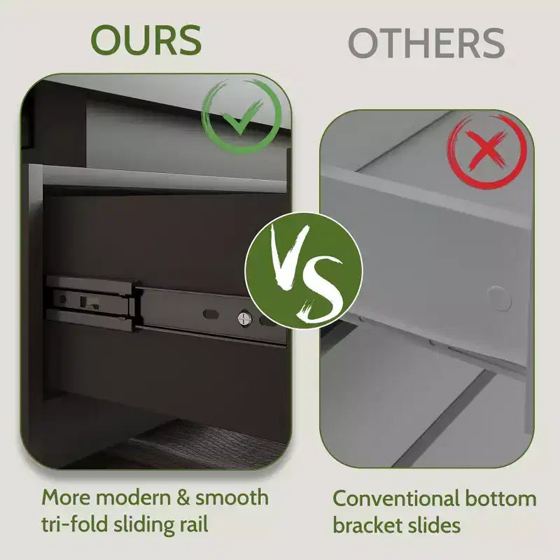 Commode 6 tiroirs Dyonery avec LED pour chambre, organisateur de rangement en bois de 120 cm avec station de charge, commodes avec étagères ouvertes, chiffonnier