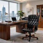 Fauteuil de bureau de direction avec dossier à oreilles et pivotant pour le bureau à domicile