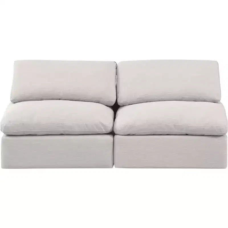Canapé modulaire en tissu texturé lin Indulge Meridian Furniture