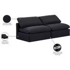 Canapé modulaire en tissu texturé lin Indulge Meridian Furniture