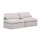 Canapé modulaire en tissu texturé lin Indulge Meridian Furniture