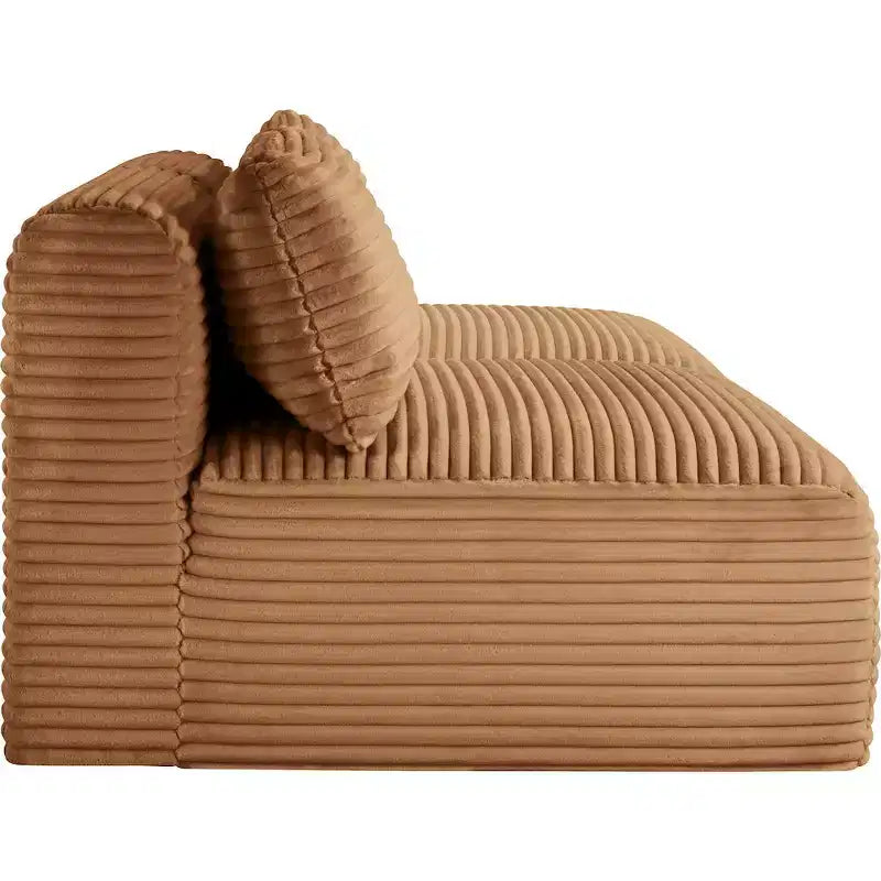 Canapé modulable Meridian Furniture Shaggy Saddle en velours côtelé haute performance