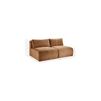Canapé modulable Meridian Furniture Shaggy Saddle en velours côtelé haute performance