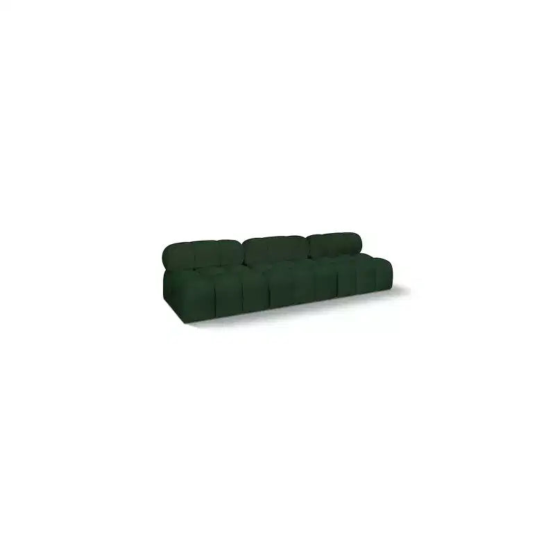 Meridian Furniture Ames Green Boucle Fabric Modular Sofa