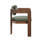 Chaise de salle à manger en velours vert Sacha de Meridian Furniture, lot de 2