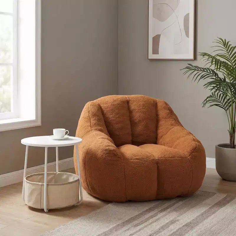 Ensemble de chaise d'appoint FurnitureR avec table basse de rangement, fauteuil en chenille avec table d'appoint ronde, ensemble de meubles de salon pour petits espaces