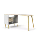 Tvilum, bureau Diana 2 tiroirs, 3 étagères
