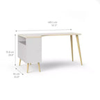 Tvilum, bureau Diana 2 tiroirs, 3 étagères