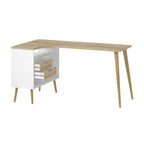 Tvilum, bureau Diana 2 tiroirs, 3 étagères