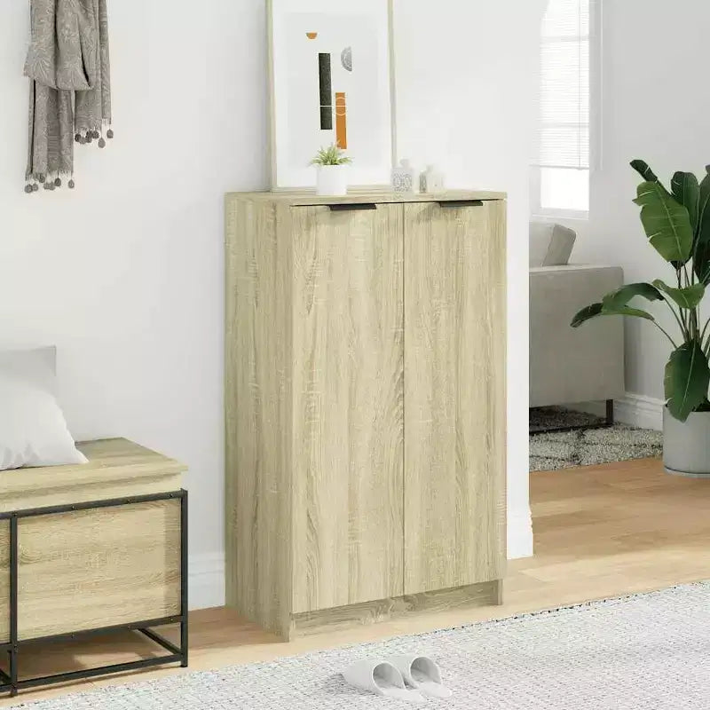 vidaXL Meuble à chaussures Chêne Sonoma Bois d'ingénierie Meuble à chaussures moyen