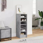 vidaXL Meuble à chaussures gris béton en bois d'ingénierie Meuble à chaussures moyen