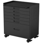 34.3 Rolling Tool Chest with 6 Drawers, Mobile Garage Cabinet Organizer for Small Parts & Tools