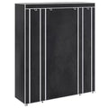 vidaXL Cabinet Black Non-woven Fabric, Iron Collapsible Fabric Wardrobe