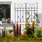 MAYEERTY Lot de 2 treillis de jardin en métal marron antirouille de 180 x 45 cm pour plantes grimpantes