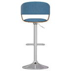 Tabouret de bar pivotant réglable WyndenHall Calinda bleu : Milieu du siècle moderne, Rembourré, Pieds en acier