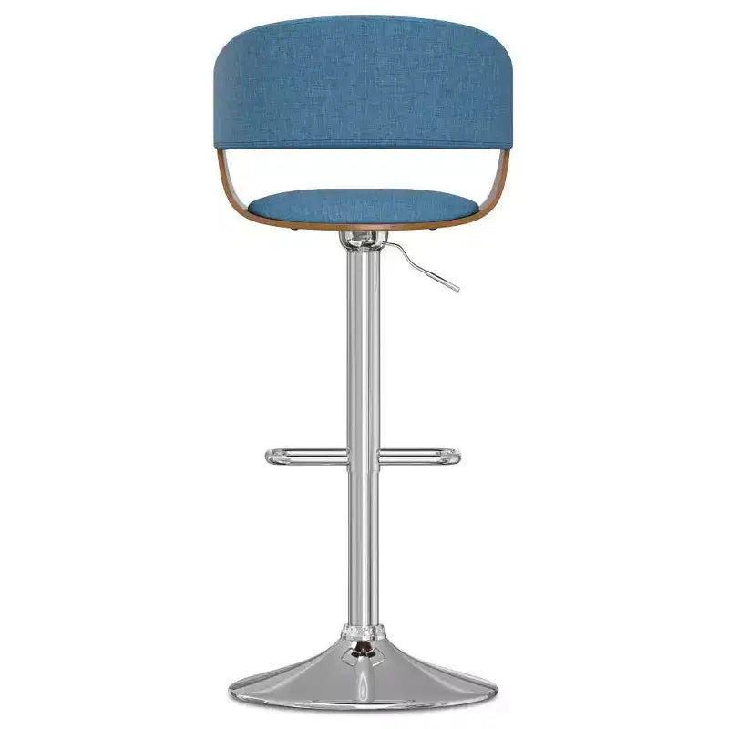 Tabouret de bar pivotant réglable WyndenHall Calinda bleu : Milieu du siècle moderne, Rembourré, Pieds en acier