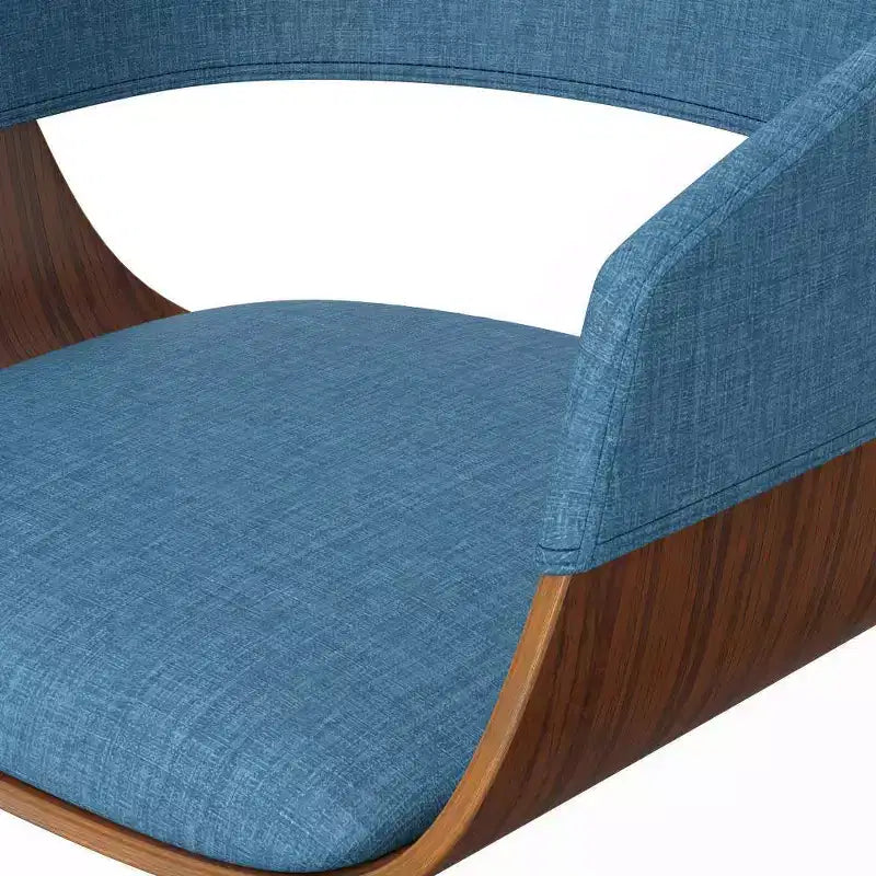 Tabouret de bar pivotant réglable WyndenHall Calinda bleu : Milieu du siècle moderne, Rembourré, Pieds en acier