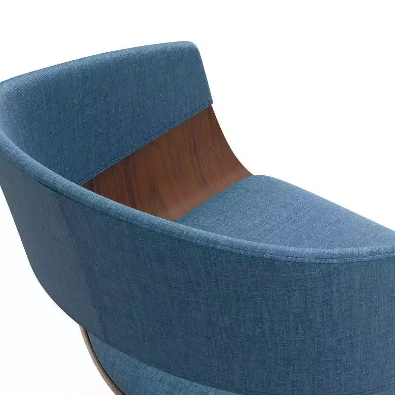 Tabouret de bar pivotant réglable WyndenHall Calinda bleu : Milieu du siècle moderne, Rembourré, Pieds en acier