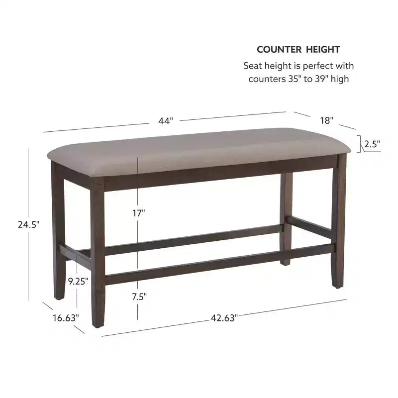 Tabouret de comptoir sans dossier Powell Barnes Marron