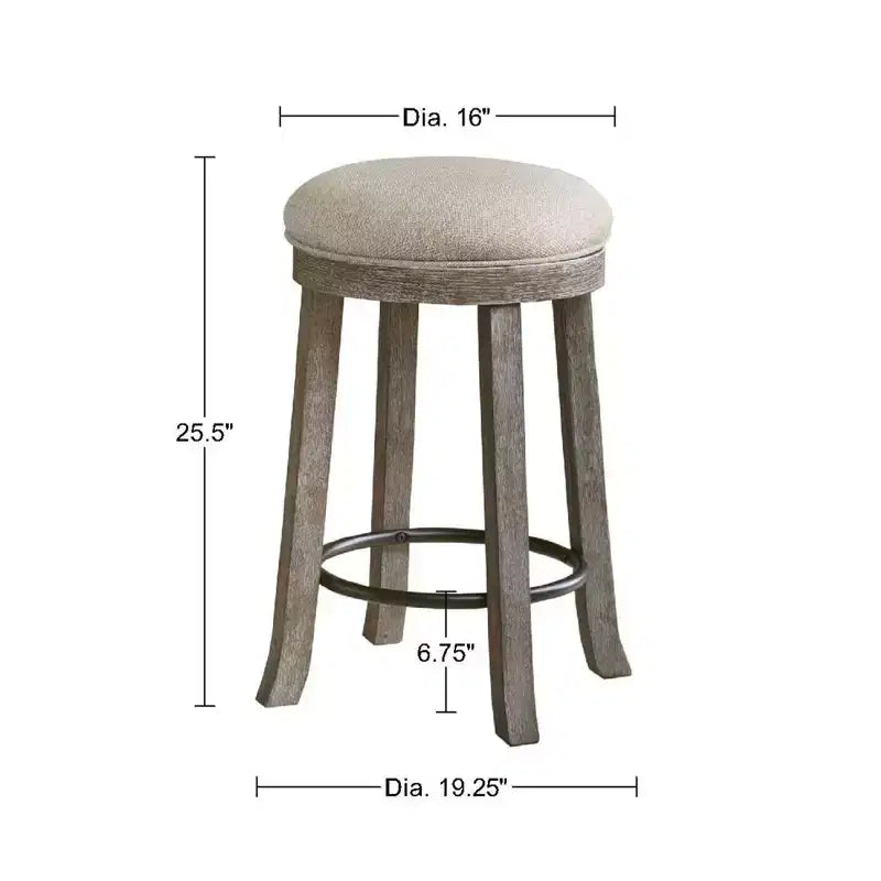 Tabouret de bar Oaktown Swivel à hauteur de comptoir, gris