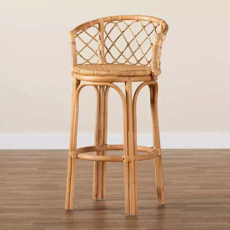 Tabouret de bar Orchard en rotin naturel/marron - Bali & Pari
