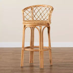 Tabouret de bar Orchard en rotin naturel/marron - Bali & Pari