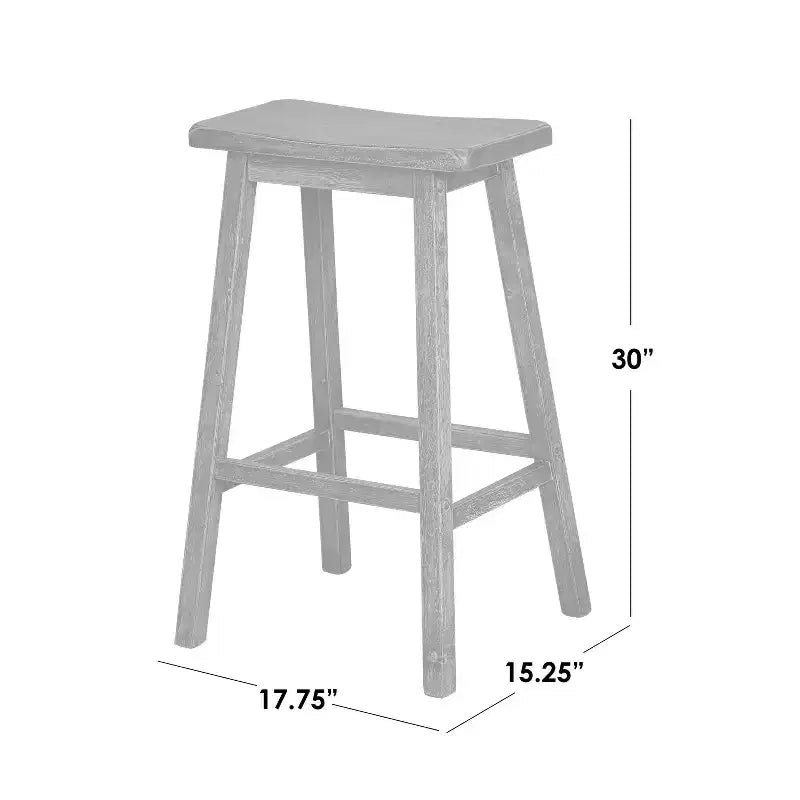 Buylateral Ensemble de 2 tabourets de bar hauteur 30" Saddle Marney Bois flotté