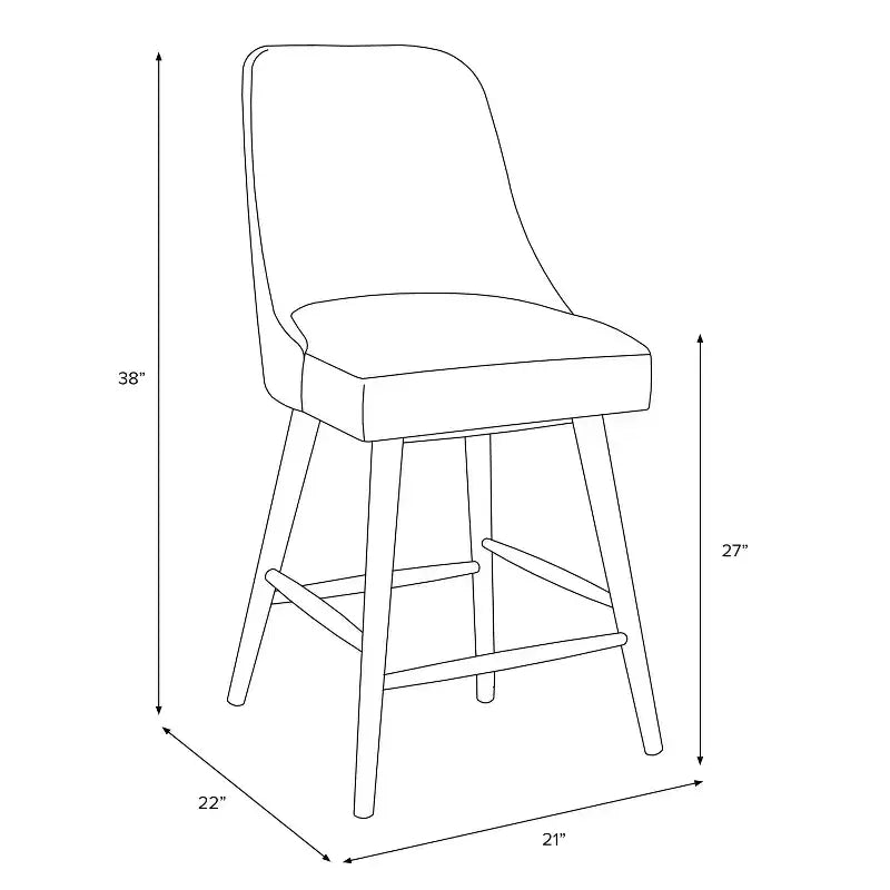 Tabouret de bar Geller de 27 po avec repose-pieds en peau de mouton naturelle - Threshold™