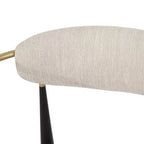 Christopher Knight Home Lot de 2 tabourets de bar hauteur comptoir 63,5 cm Elmore Beige/Noir/Or