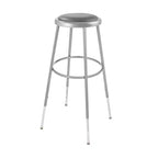 Hampden Furnishings Lot de 2 tabourets de bar réglables en hauteur, collection Otto, 81-99 cm, gris : Revêtement en vinyle, structure en acier, sans accoudoirs