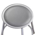 Hampden Furnishings Lot de 2 tabourets de bar réglables en hauteur, collection Otto, 81-99 cm, gris : Revêtement en vinyle, structure en acier, sans accoudoirs