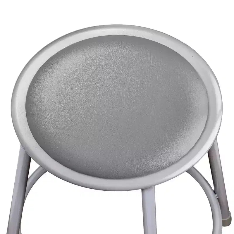Hampden Furnishings Lot de 2 tabourets de bar réglables en hauteur, collection Otto, 81-99 cm, gris : Revêtement en vinyle, structure en acier, sans accoudoirs