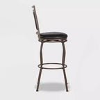 Linon Ensemble de 3 tabourets réglables Teagan marron foncé : Rembourré, revêtement en poudre, sièges pour îlot de cuisine