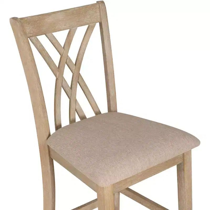 Powell Ensemble de 2 tabourets de bar hauteur comptoir Maggie Naturel