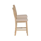 Powell Ensemble de 2 tabourets de bar hauteur comptoir Maggie Naturel