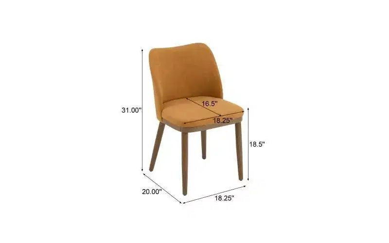 Christopher Knight Home Lot de 2 chaises de salle à manger rembourrées en tissu Isaac Gingembre