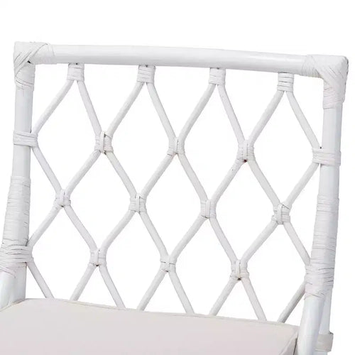 bali & pari Carwyn Rattan Dining Chair White