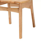 Baxton Studio Lot de 2 Chaises de Salle à Manger Tadeo en Bois et Rotin Chêne Brun/Brun Clair : Structure en bois d'hévéa, Nettoyage des taches