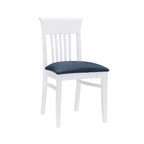 Lot de 2 chaises de salle à manger Jenny Slat Back en similicuir blanc - Linon