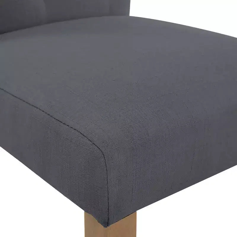 Lot de 2 chaises de salle à manger capitonnées Westport grises - Finch : charme campagnard, sans accoudoirs, pieds en bois